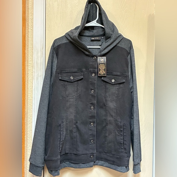 Diane Gilman Jackets & Blazers - NWT Diane Gilman Black and Gray Hooded Jacket